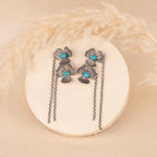 Oxidised Floral Earrings