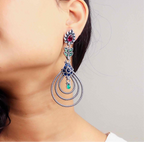 Silver oxidised Earrings