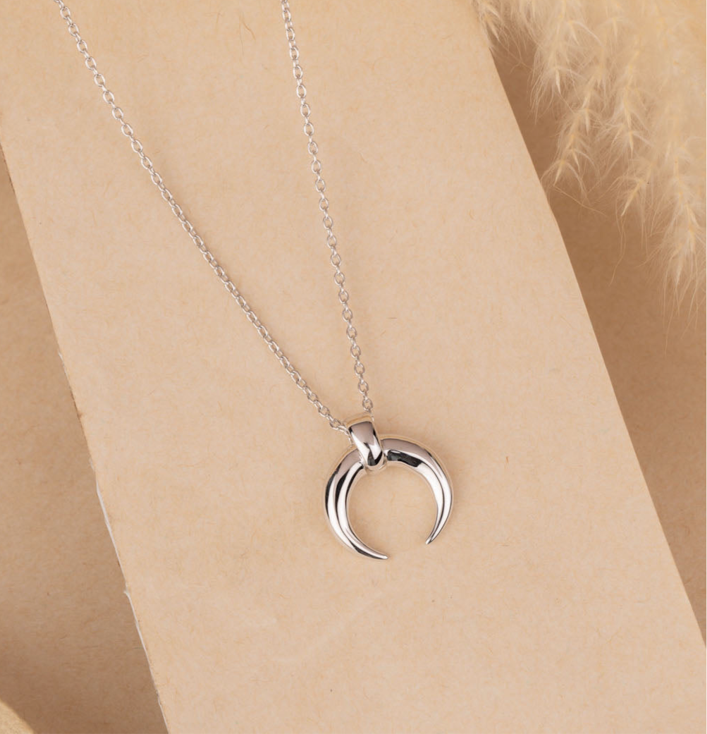 Silver Moon Neck Chain