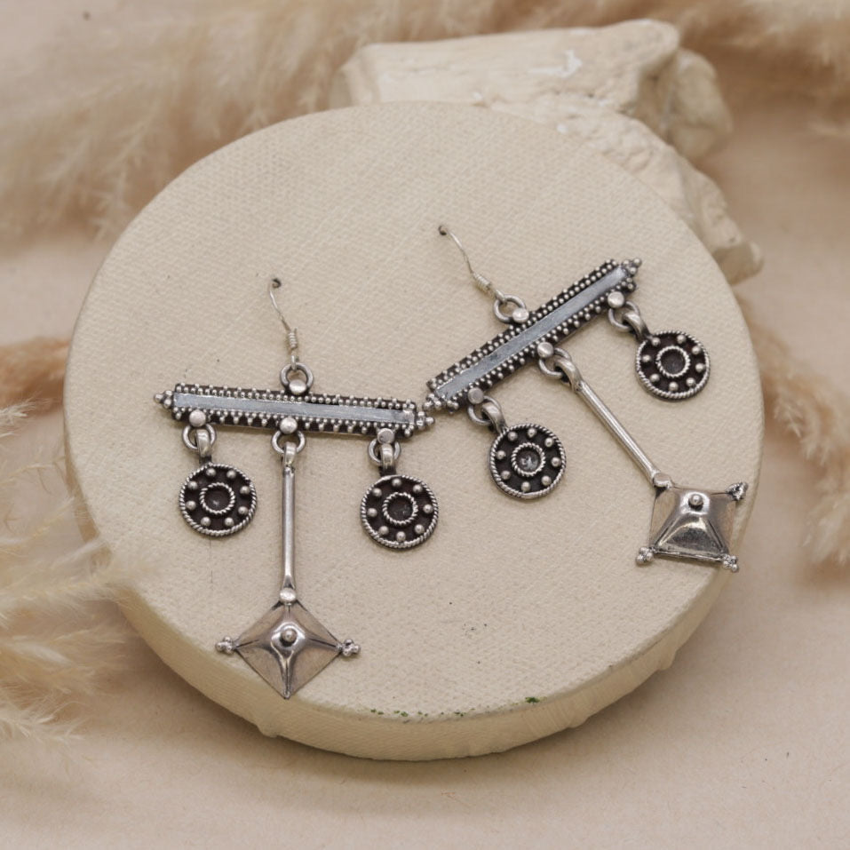 Oxidised Silver Earrings