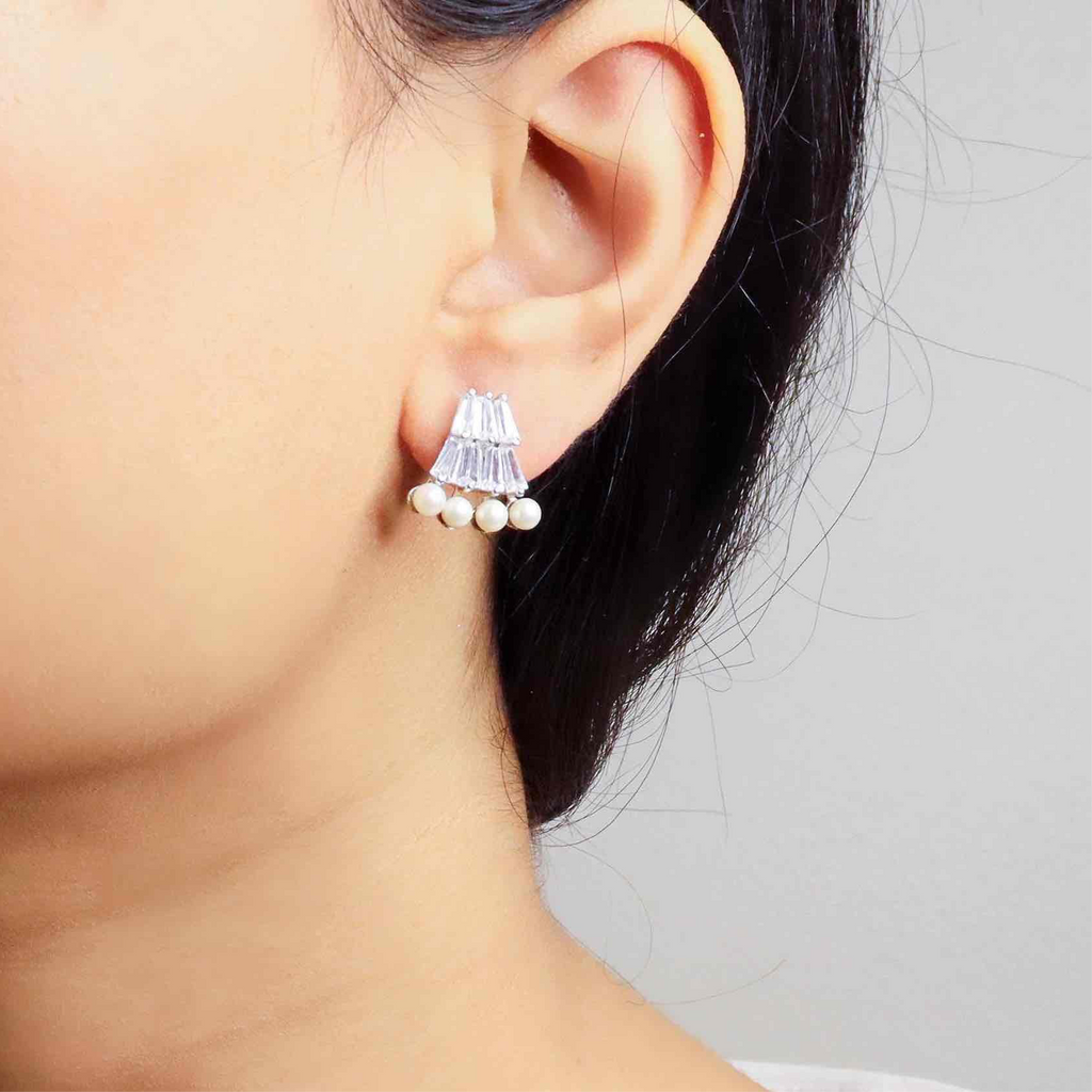 CZ And Pearl Studs