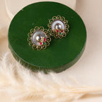 Stunning silver ethnic earrings with intricate detailing, embodying traditional elegance and grace. 

