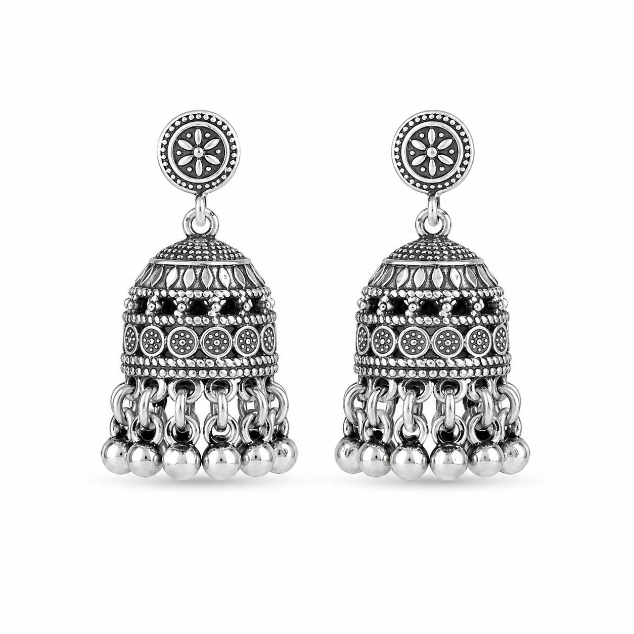 Silver Jhumka