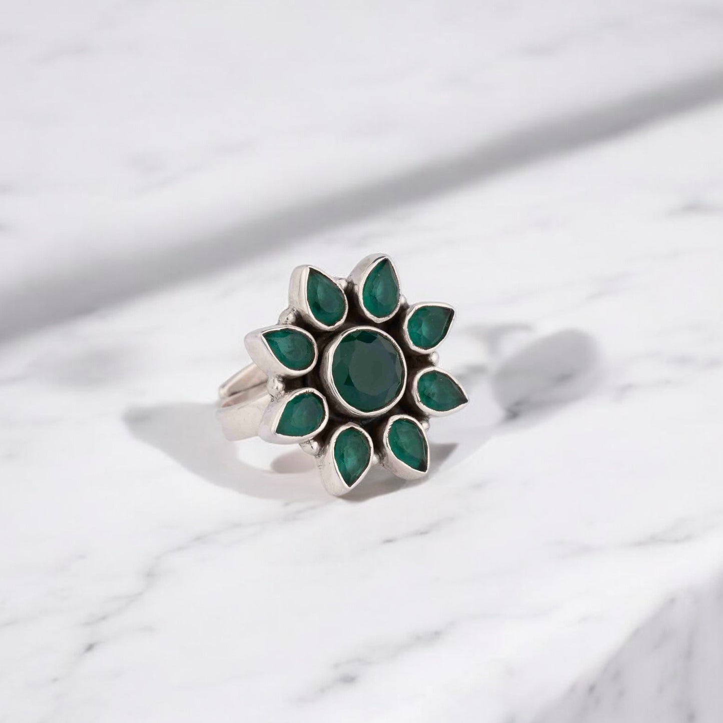 Green Flower Ring