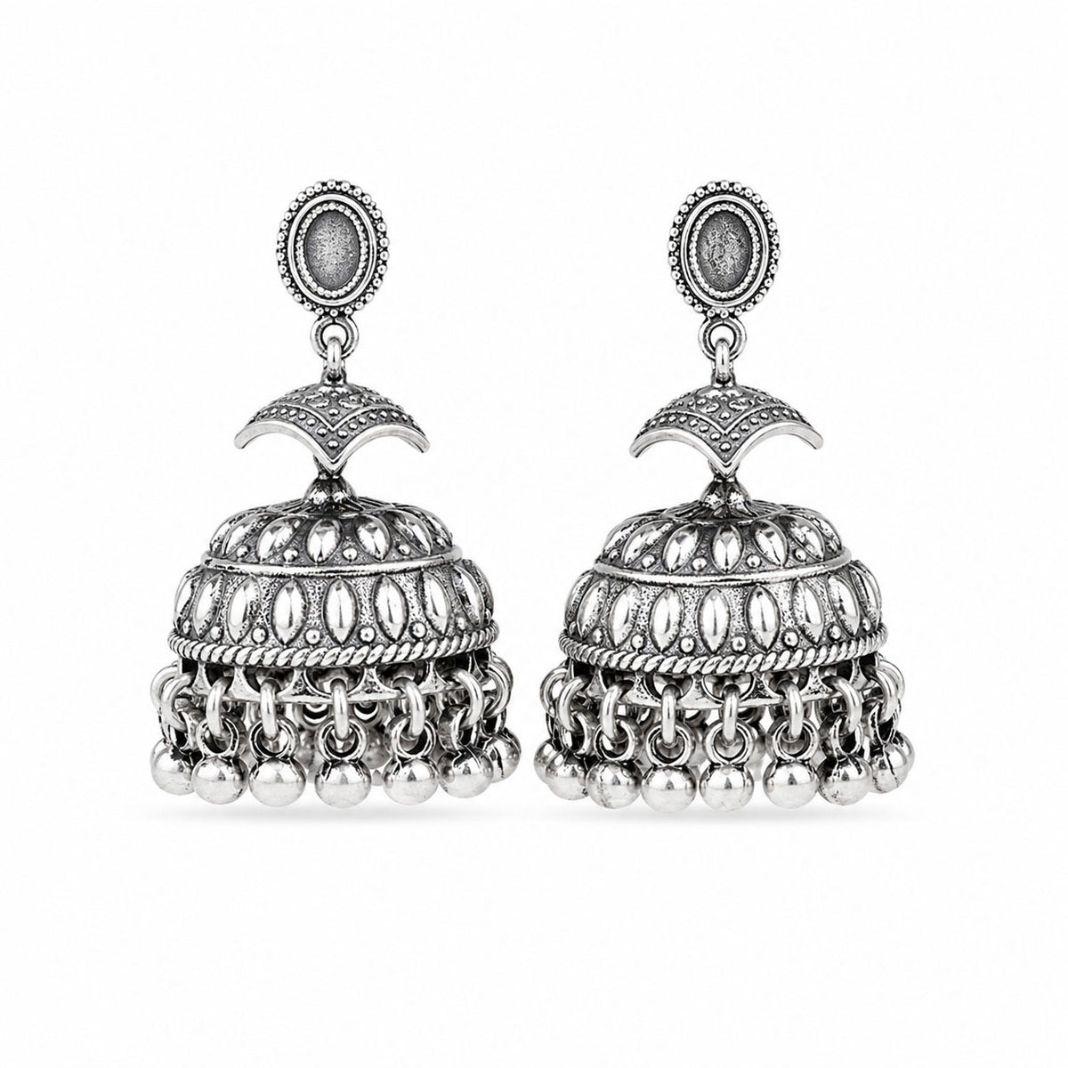 Silver Jhumka