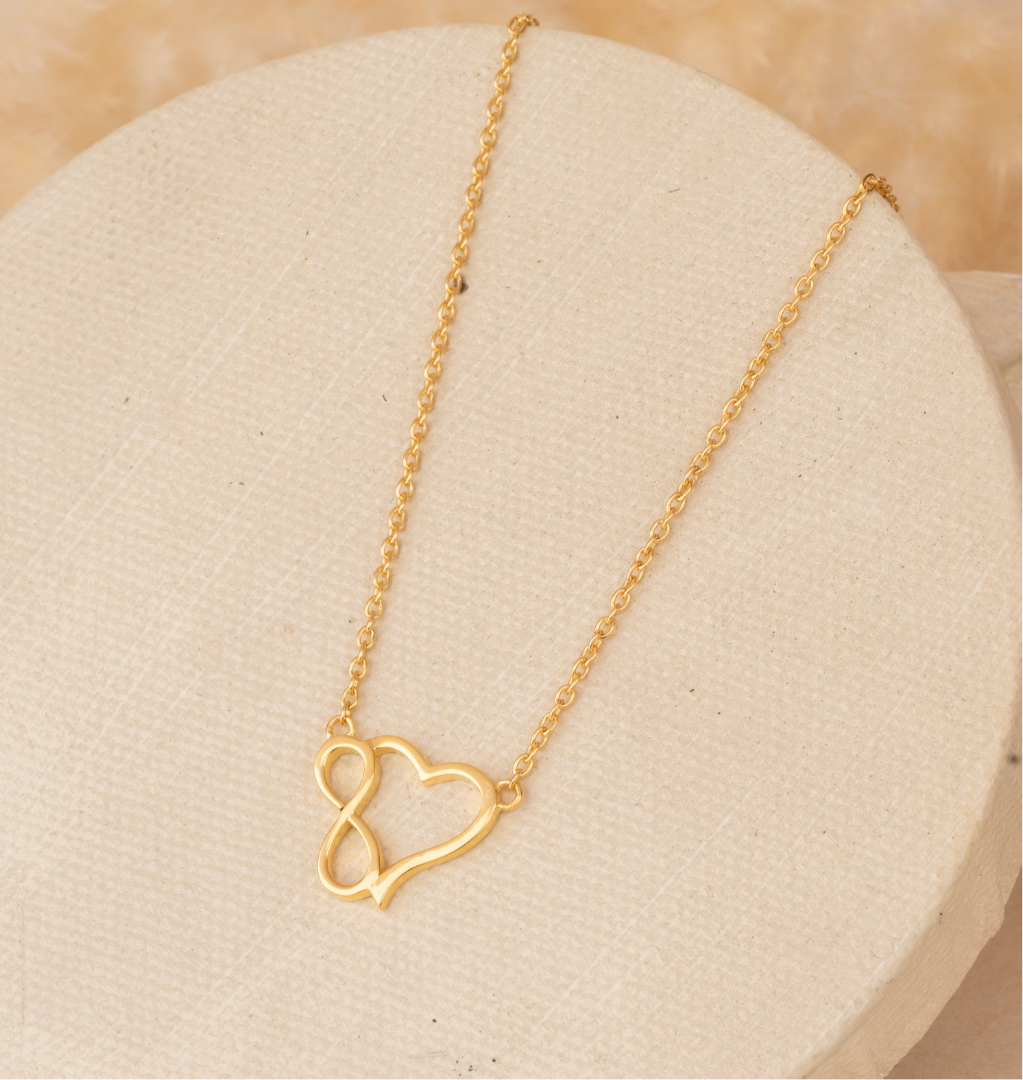 Golden Infinity Heart Neck Chain