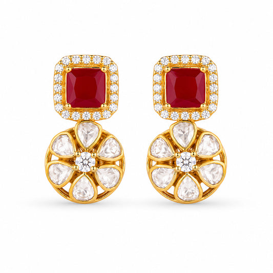 Polki Kundan Earrings