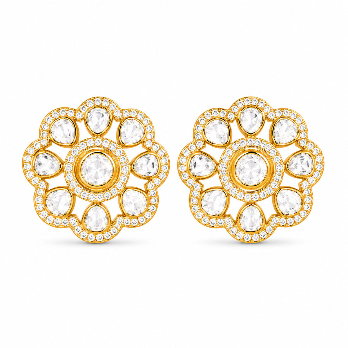 Polki Kundan Earrings