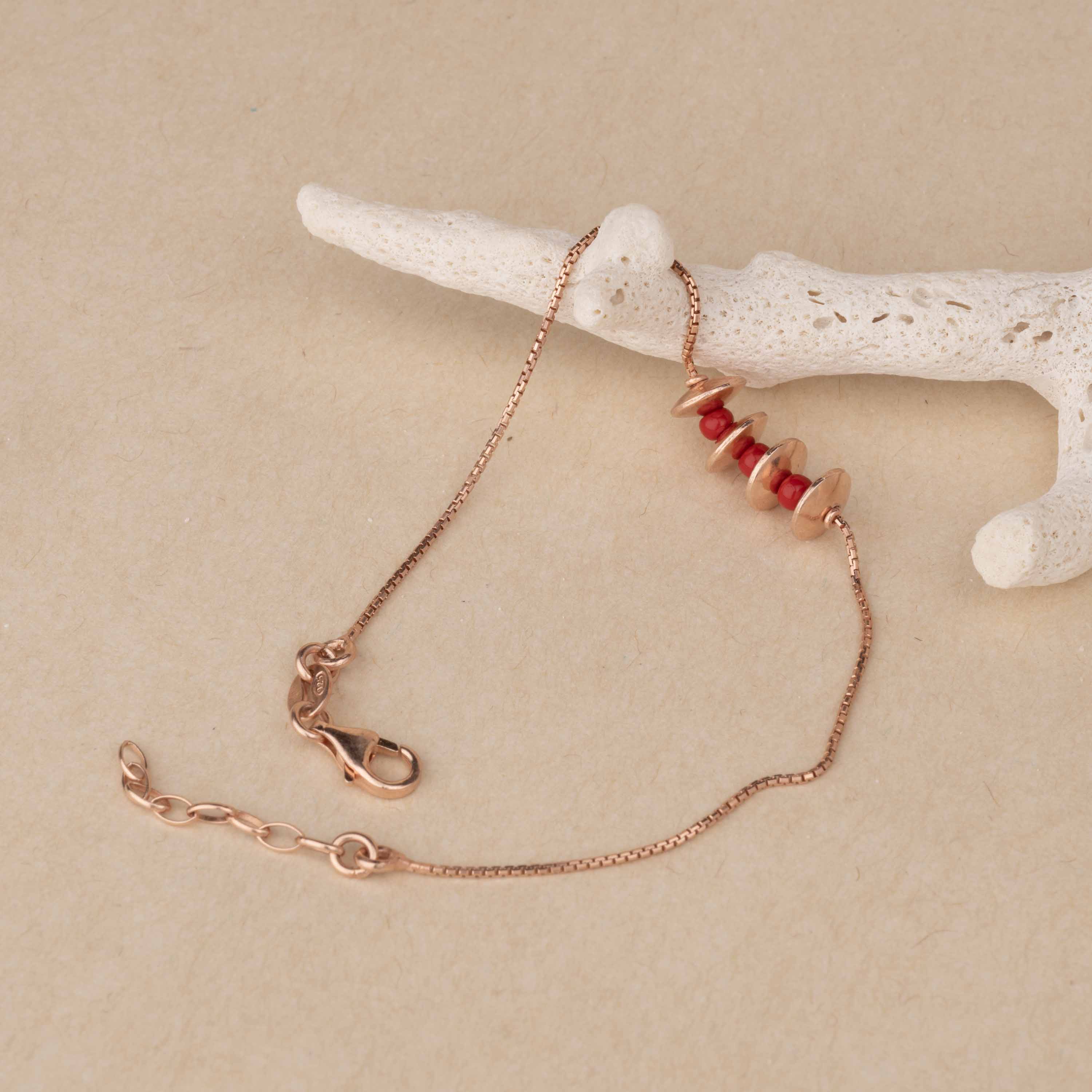 Coral Chain Bracelet