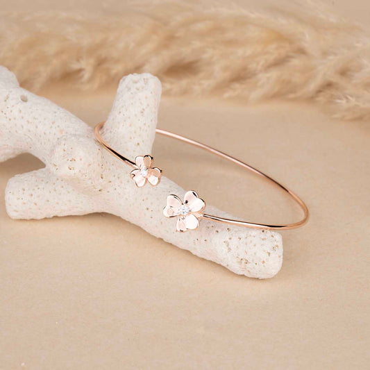 Rose Gold Floral Cuff