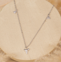 Silver Dangling Triangles Chain