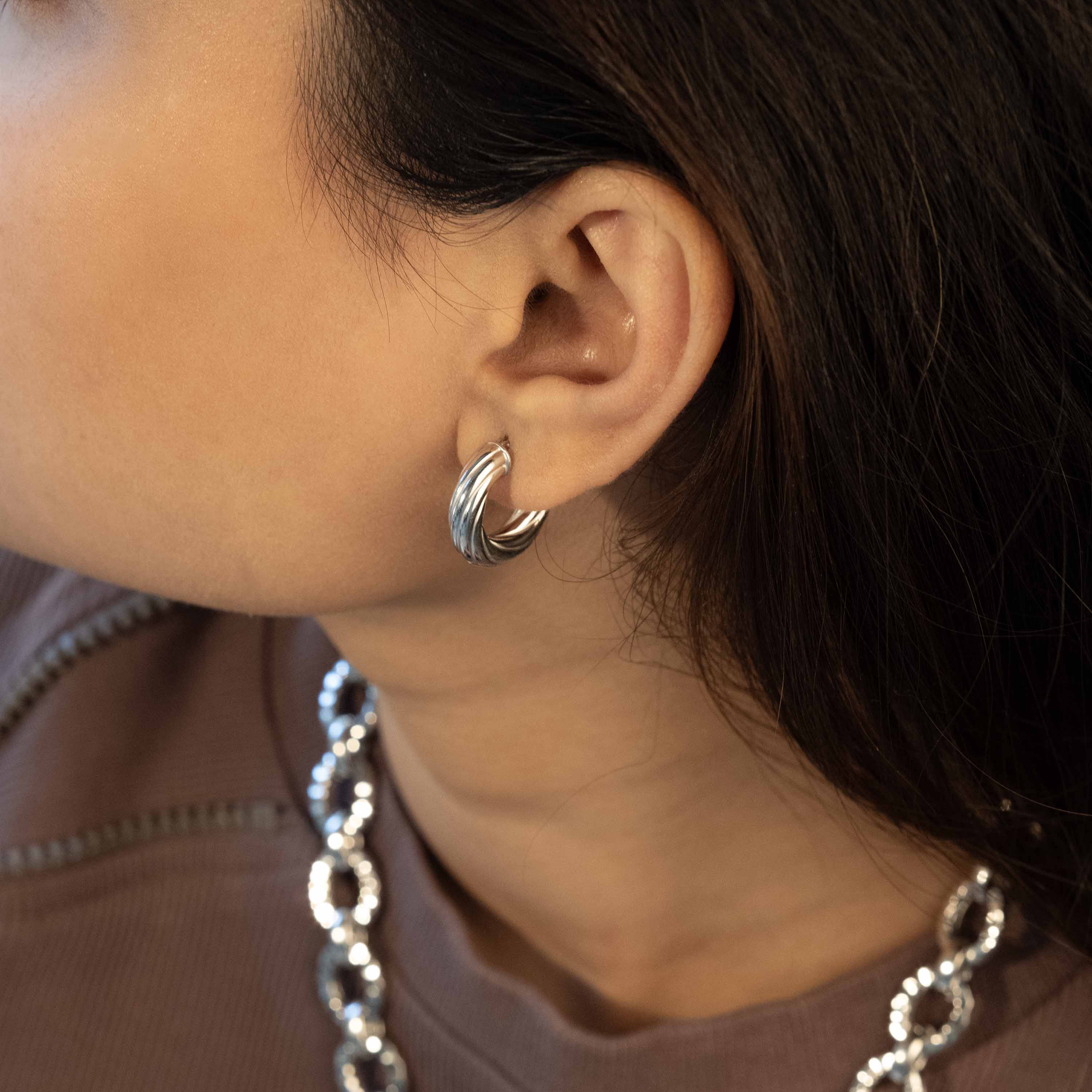 Silver Hoops