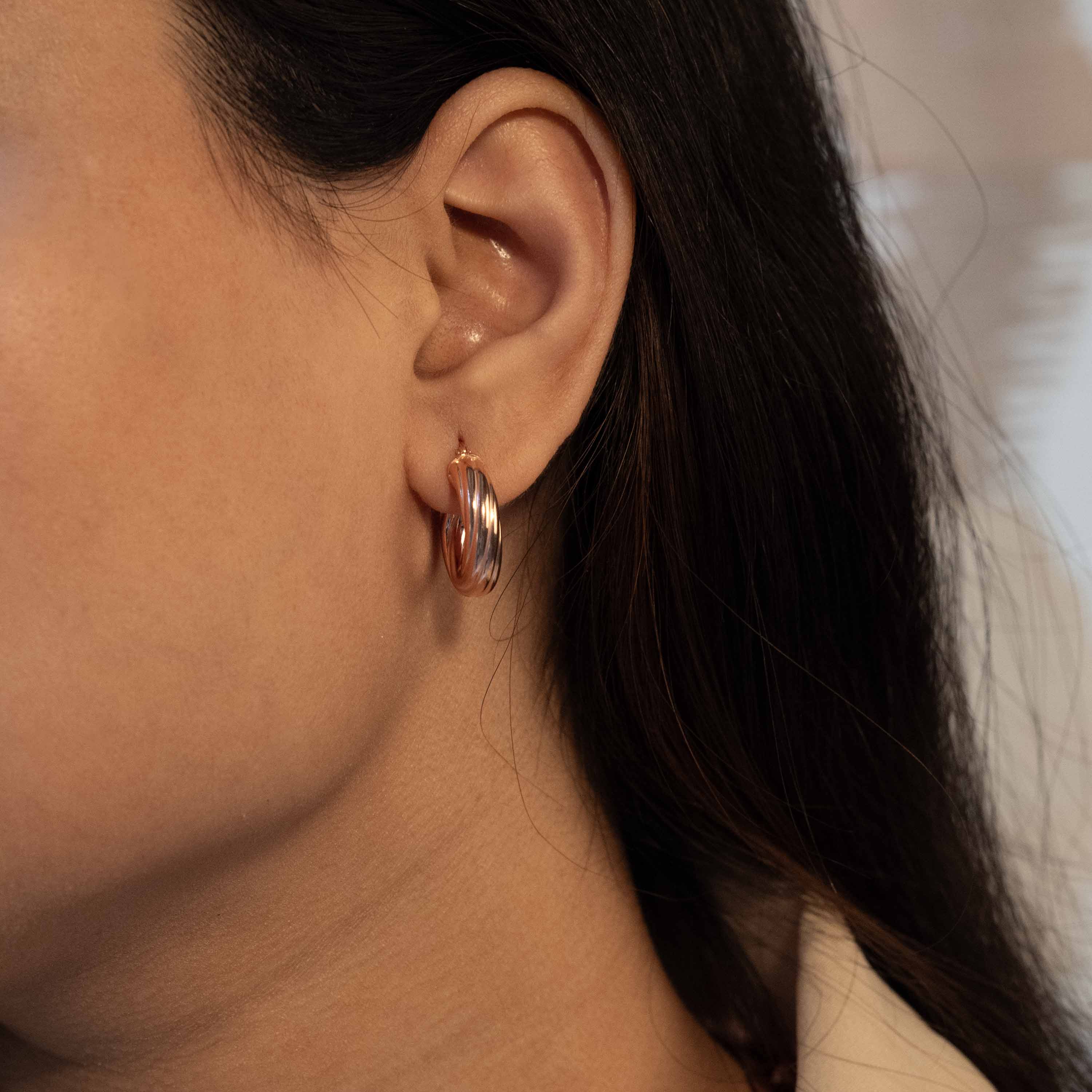 Rose Gold Hoops