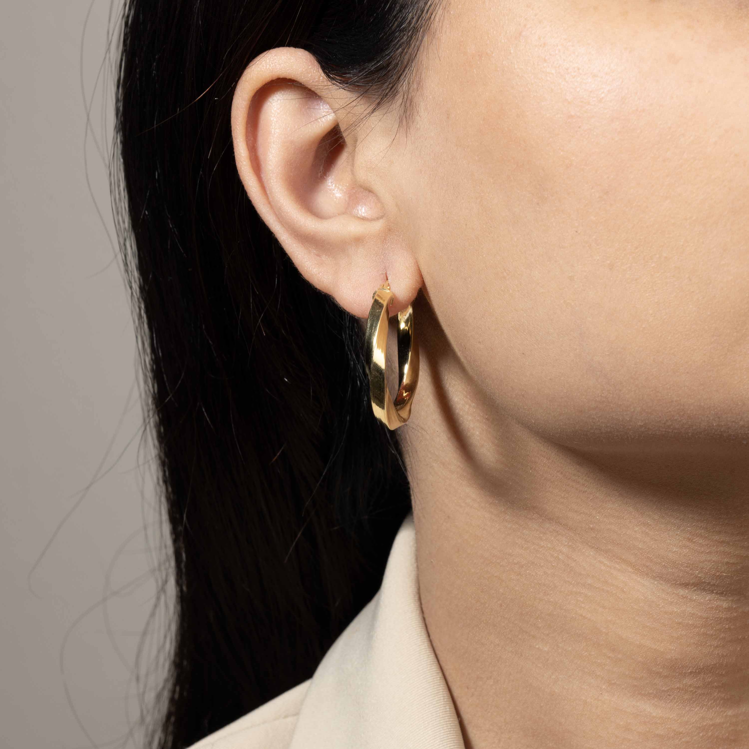Golden Twist Hoops