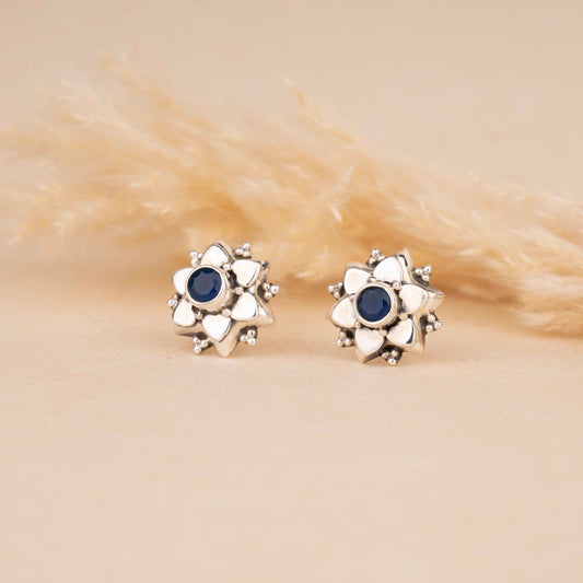 Silver Floral Earrings