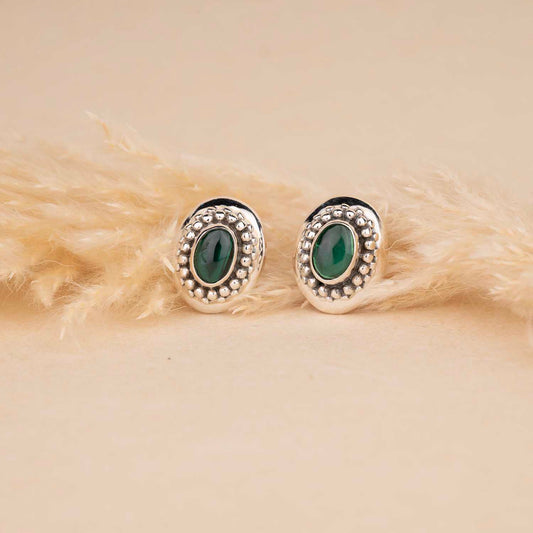 Oval Silver Earrings