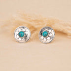 Silver Floral Earrings