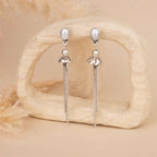 Dangling Silver Earrings