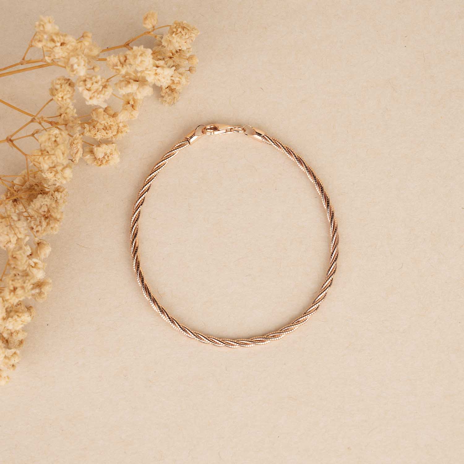 Sleek Rose Gold Bracelet