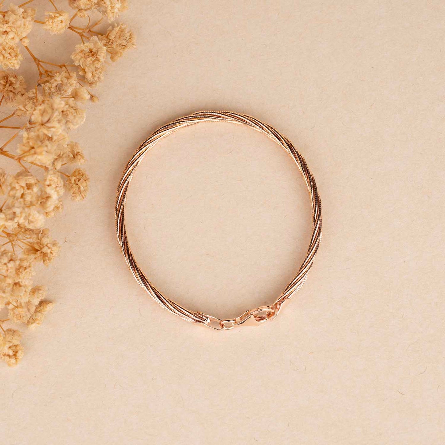 Weaving Rose Gold Bracelet