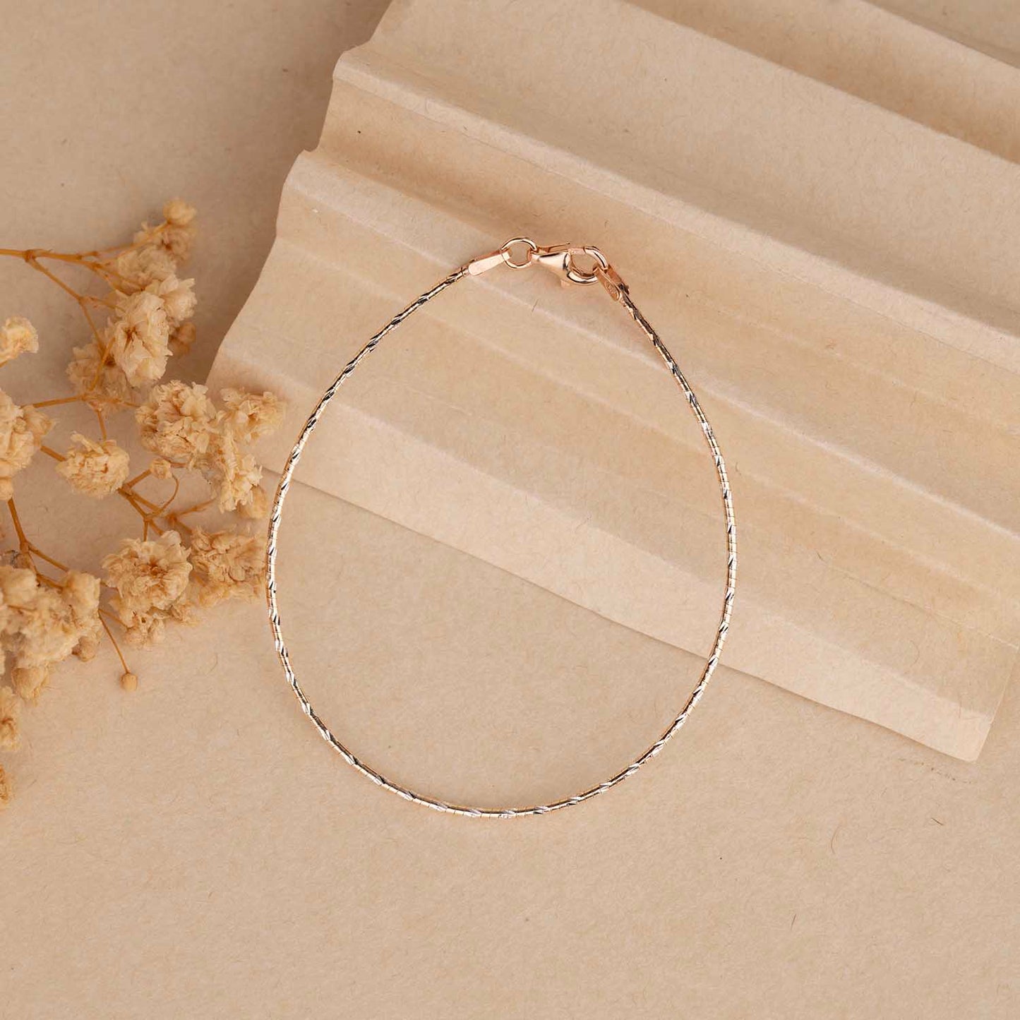 Sleek Rose Gold Bracelet
