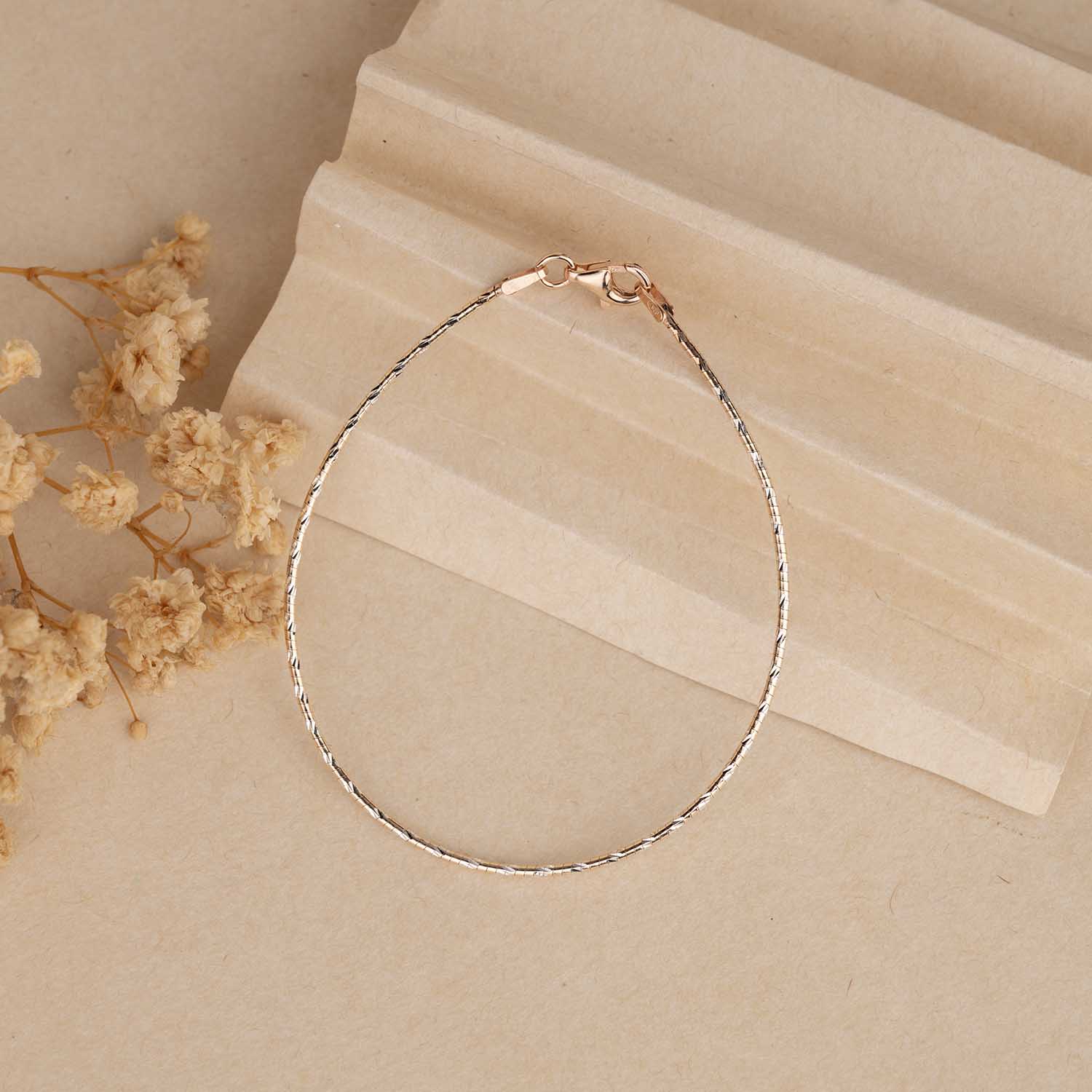 Sleek Rose Gold Bracelet