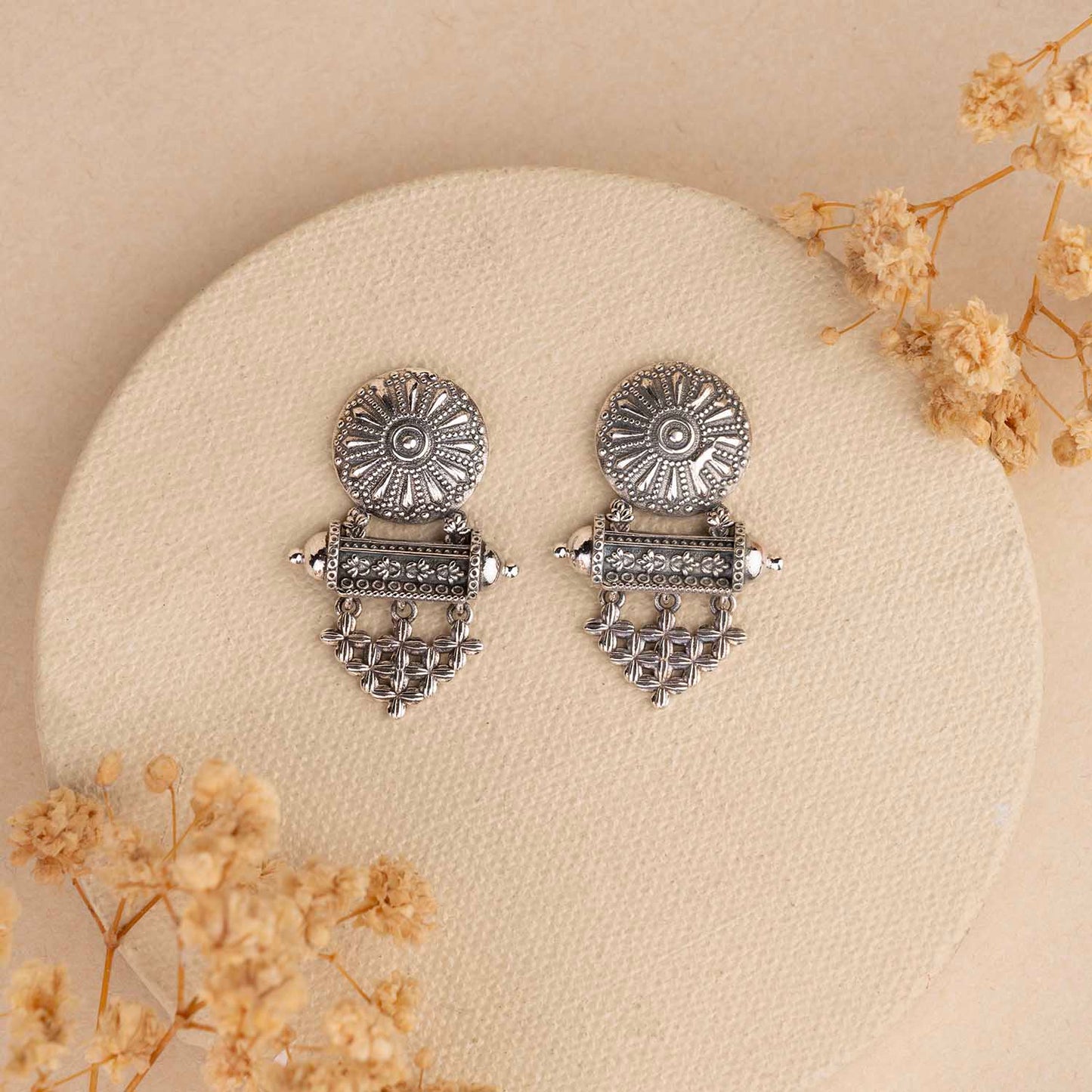 Oxidised Silver Earrings