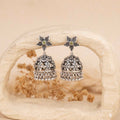 Silver Floral Jhumka