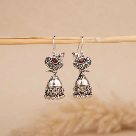 Oxidised Silver Jhumka