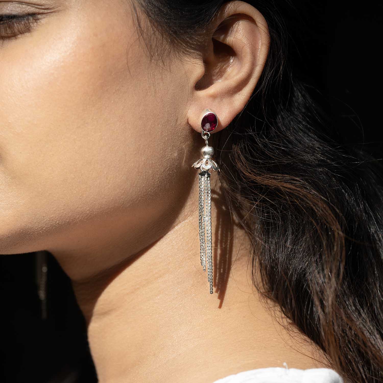 Dangling Silver Earrings