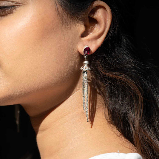 Dangling Silver Earrings