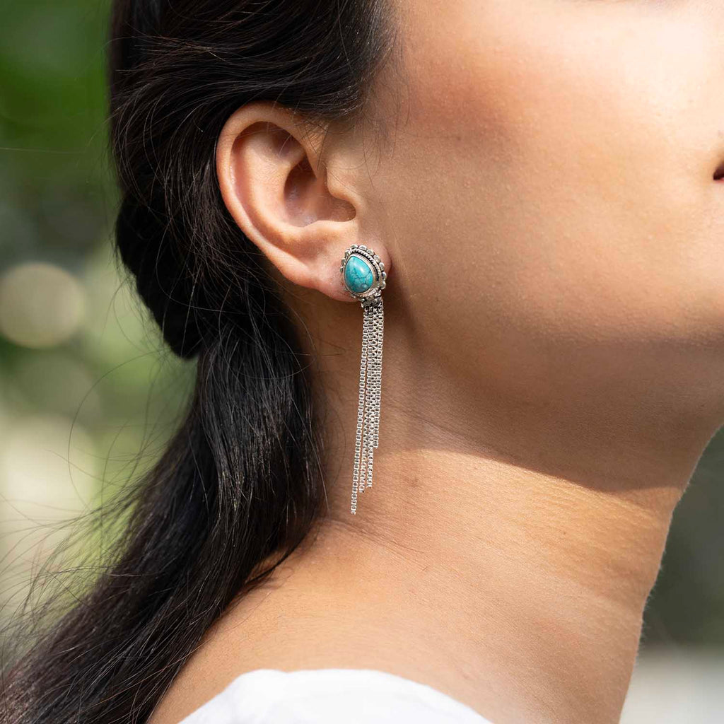 Dangling Silver Earrings