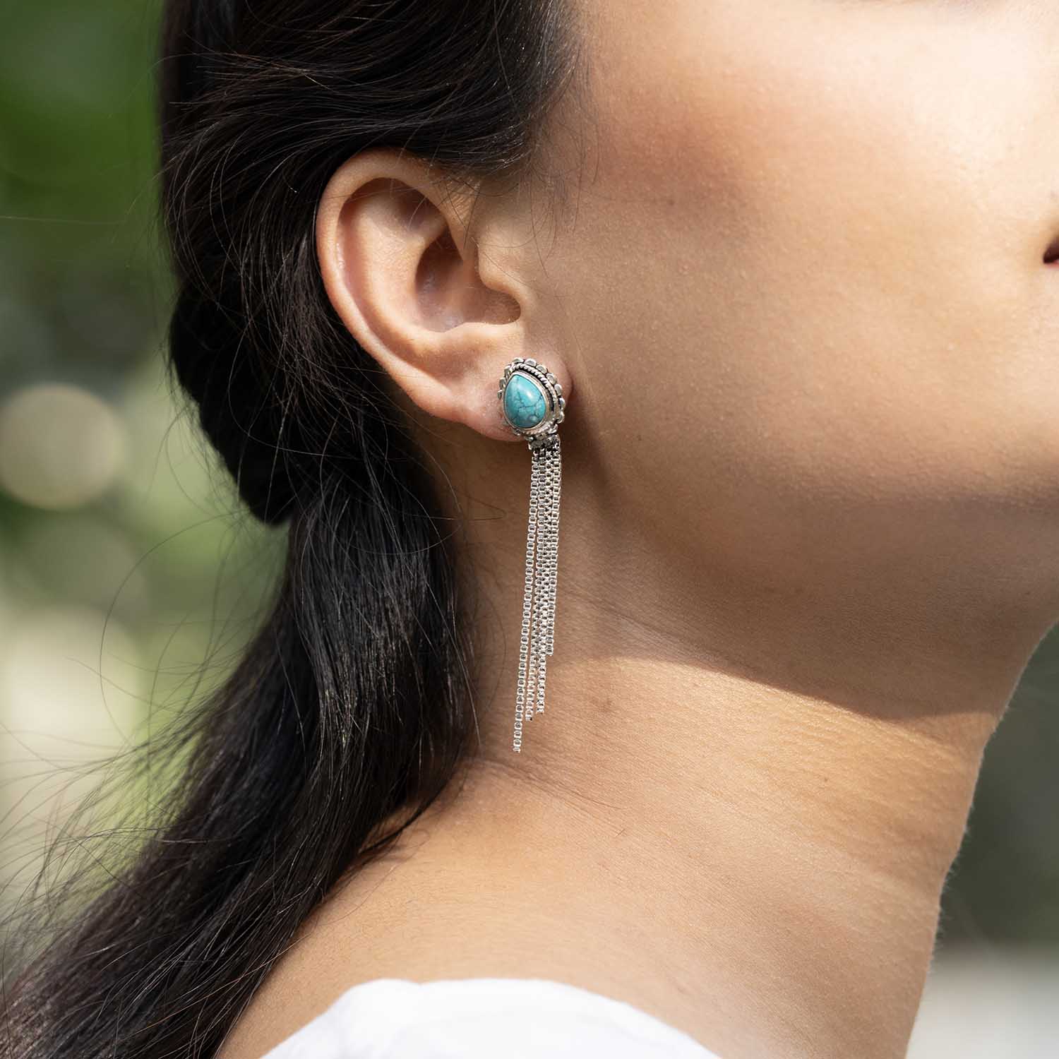Dangling Silver Earrings