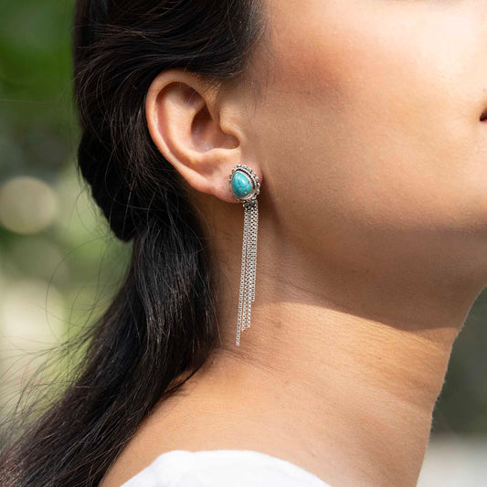 Dangling Silver Earrings