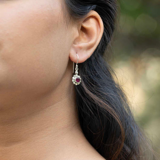 Silver Flower Earrings