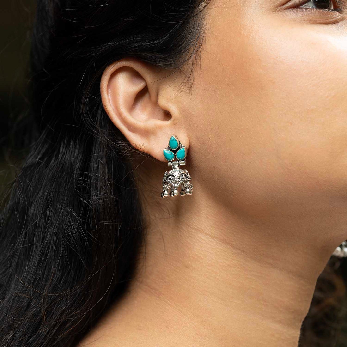 Silver Jhumka