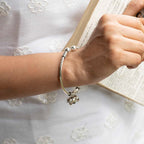 Silver Dangling Elephant Cuff