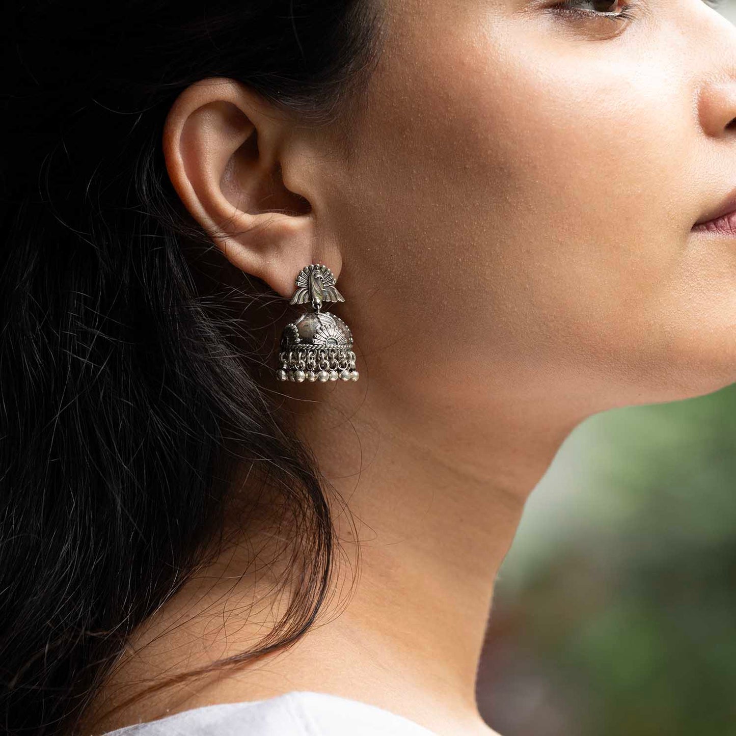Silver Jhumka