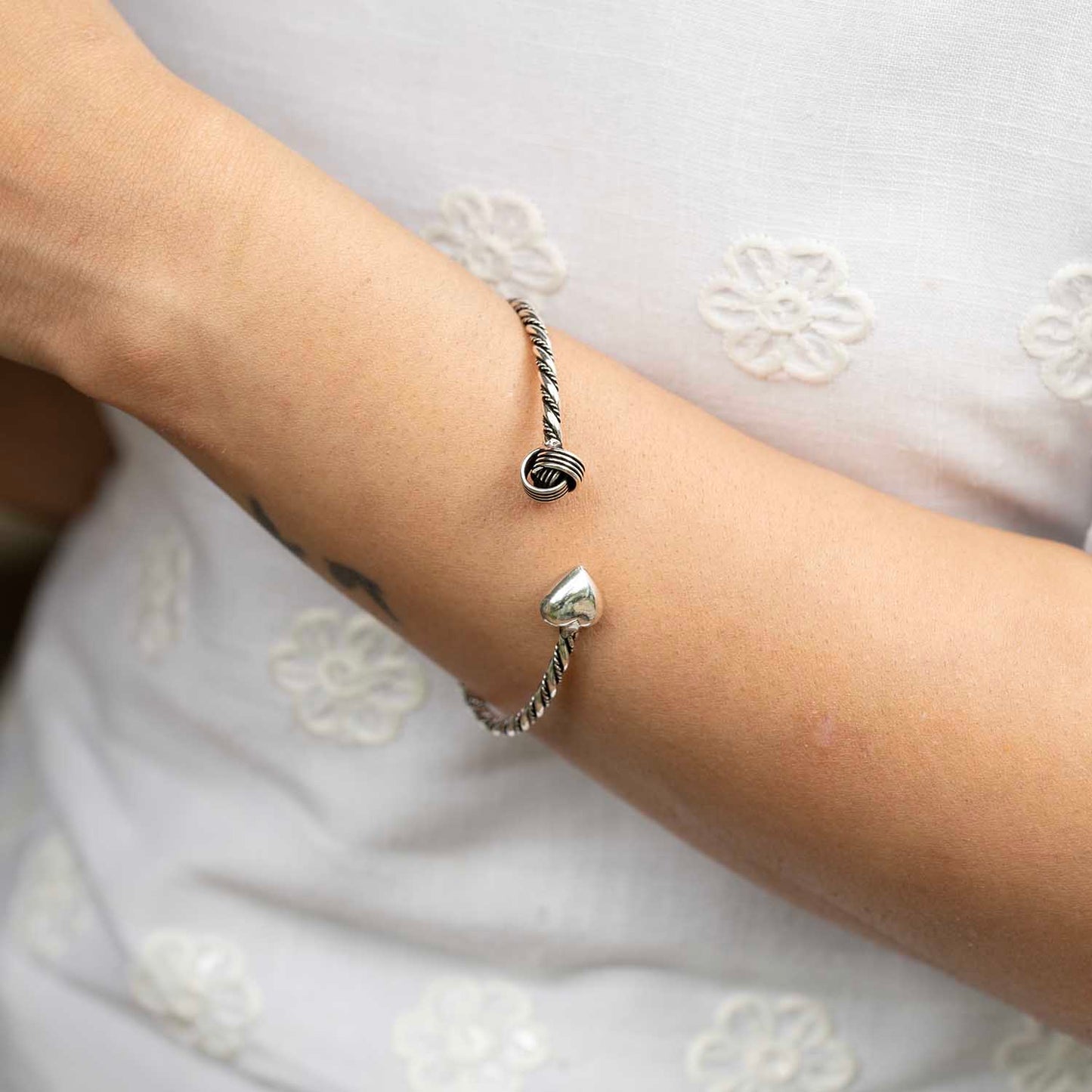Silver Oxidised Cuff