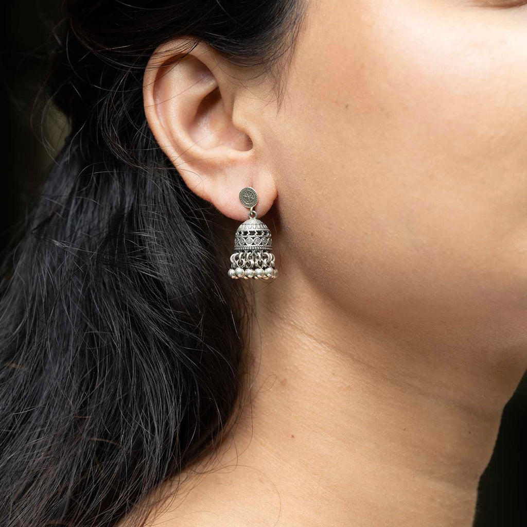 Silver Jhumka