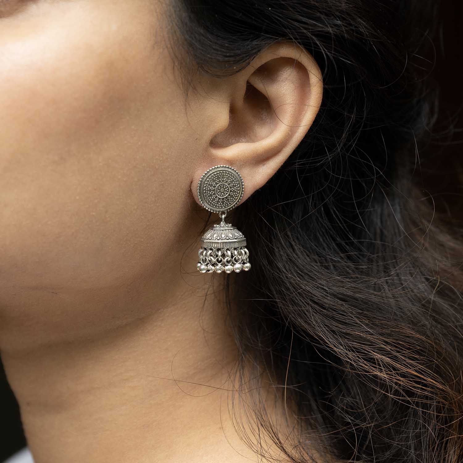 Silver Jhumka