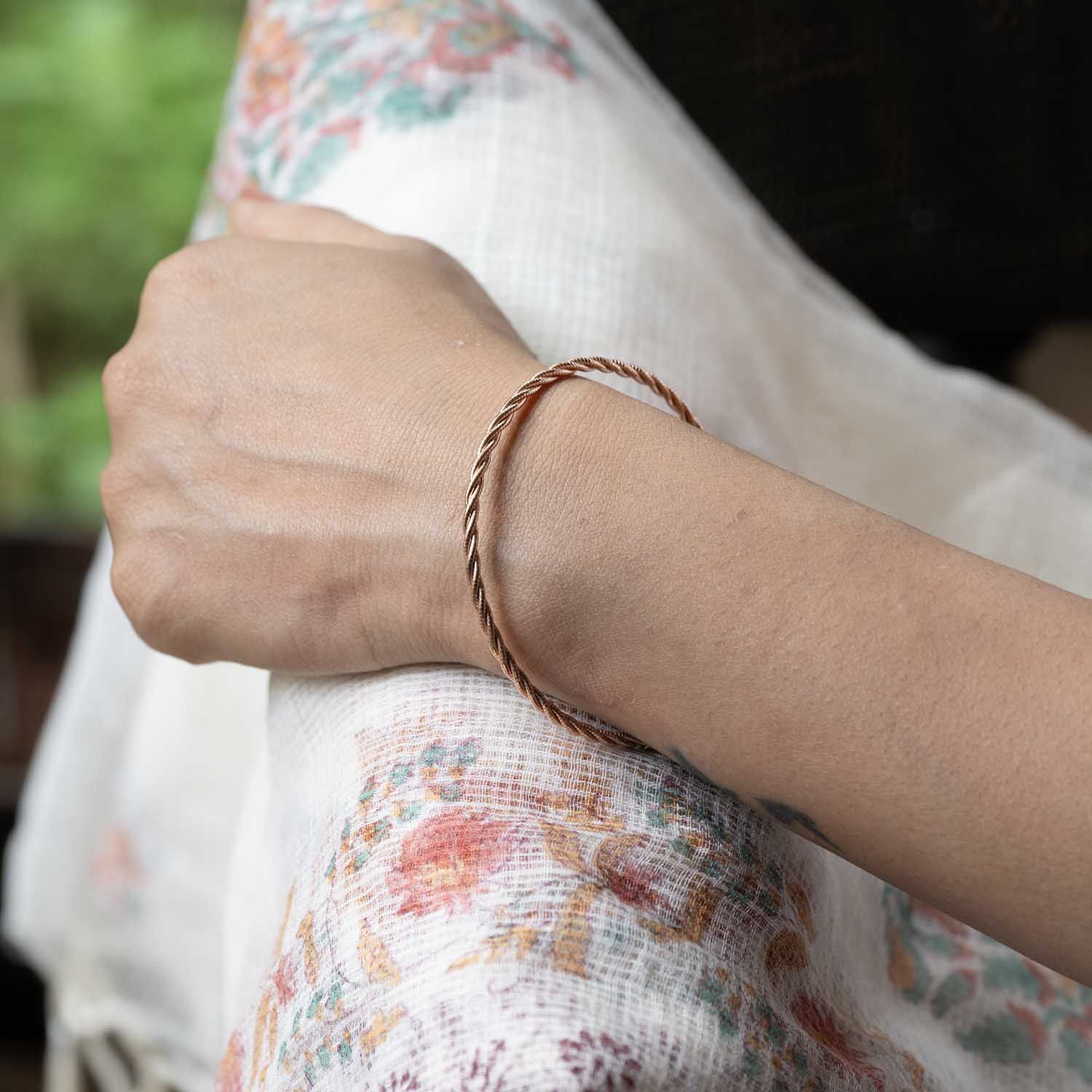 Sleek Rose Gold Bracelet