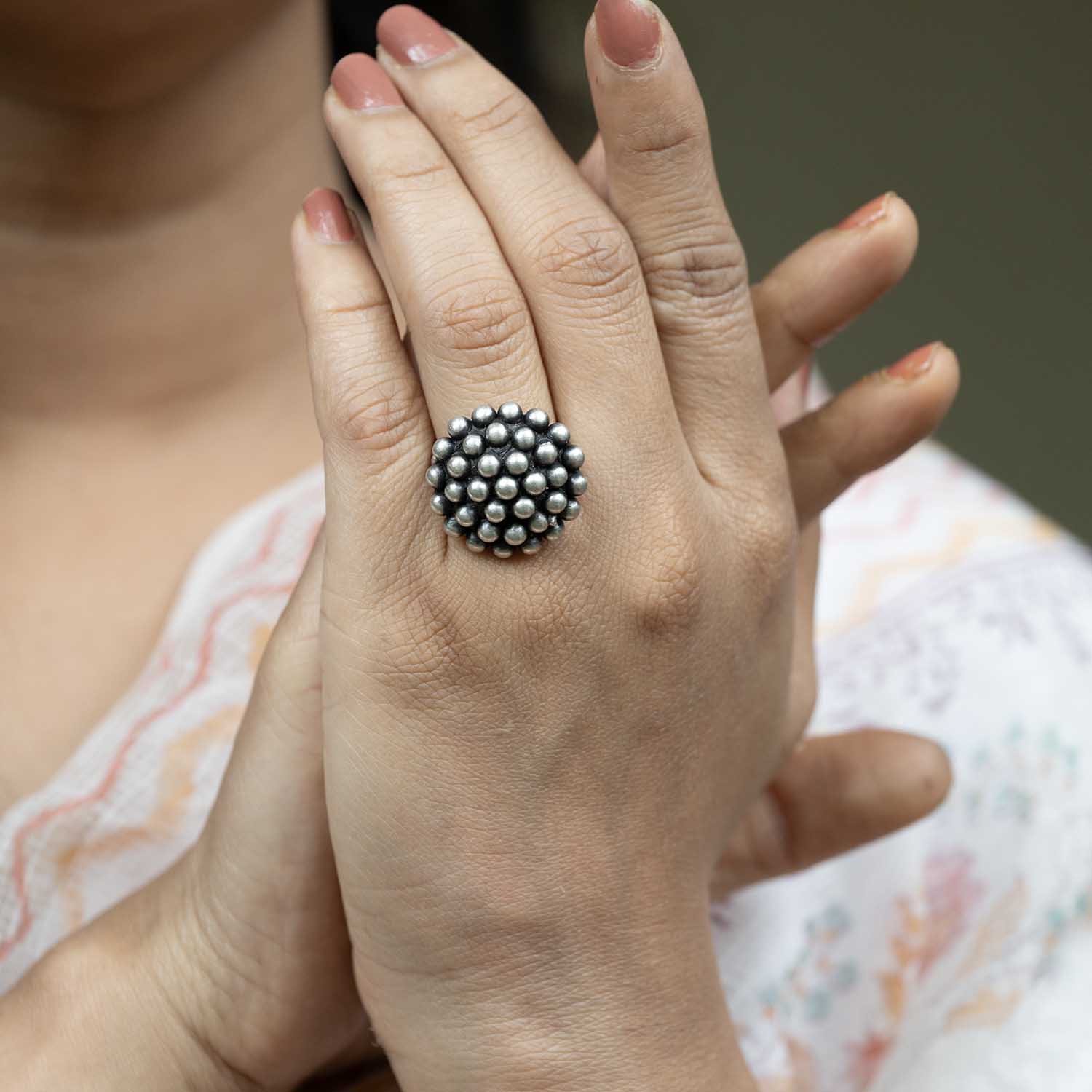 Silver Oxidised Ring