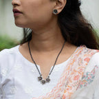 Oxidised Mangalsutra with Earrings