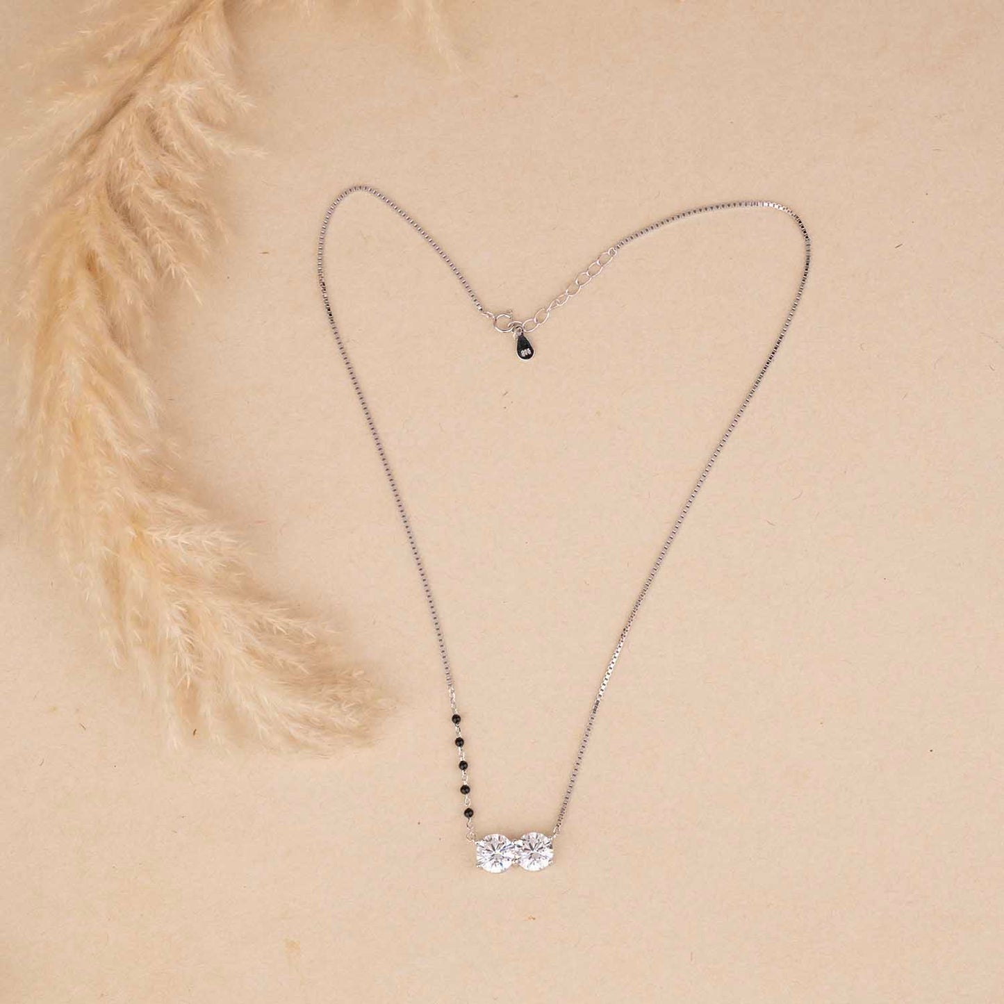 Minimal Silver  Mangalsutra