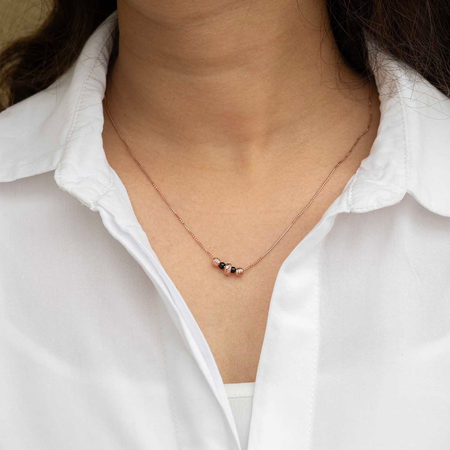 Minimal Rose Gold Mangalsutra