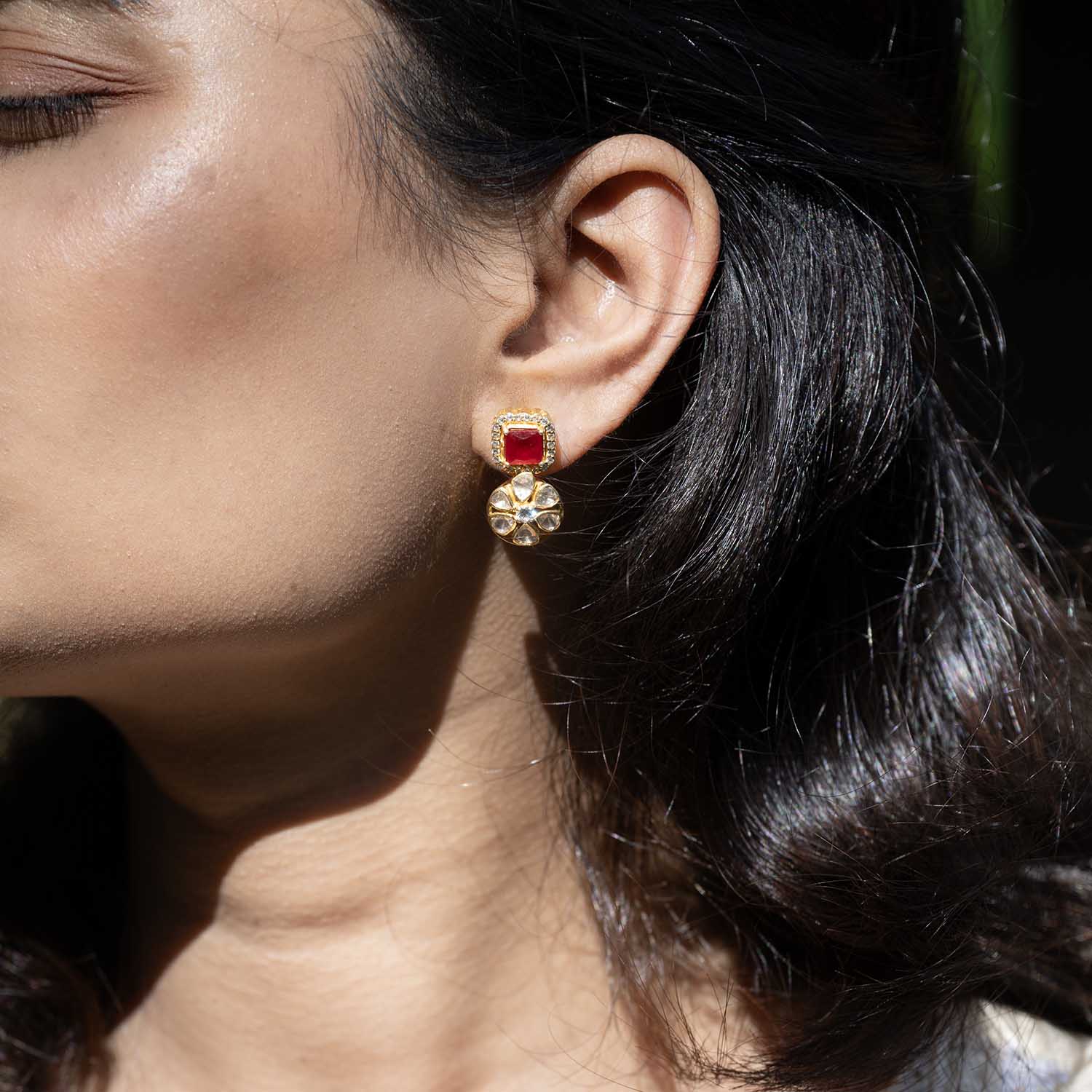 Polki Kundan Earrings