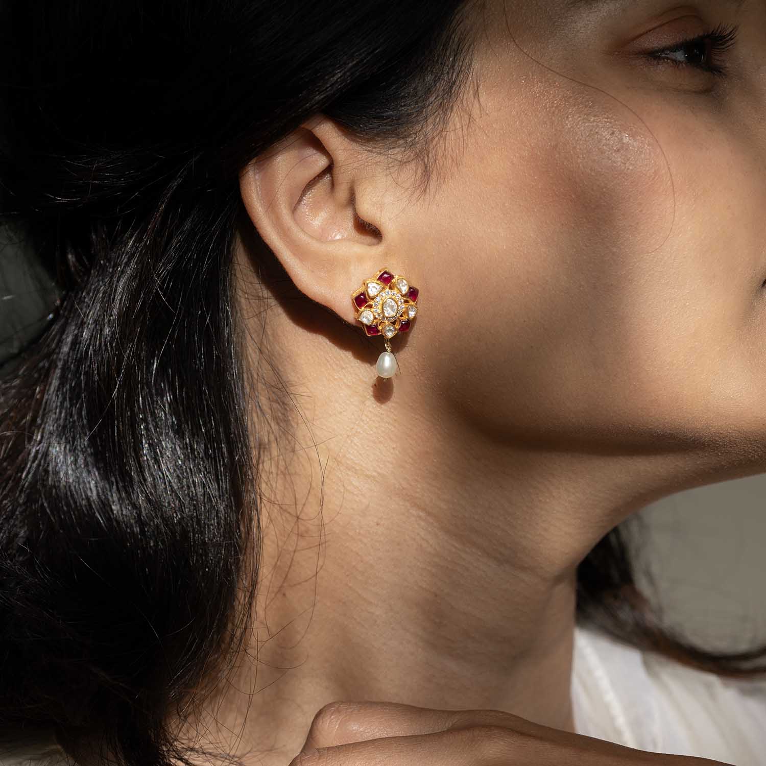 Polki Kundan Earrings