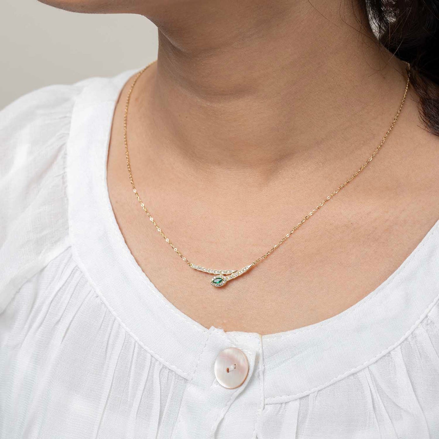 Dinty Snake Gold Necklace