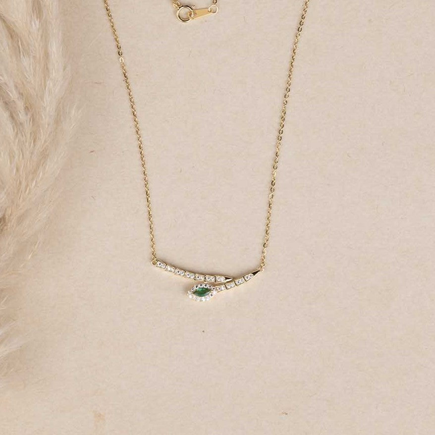 Dinty Snake Gold Necklace